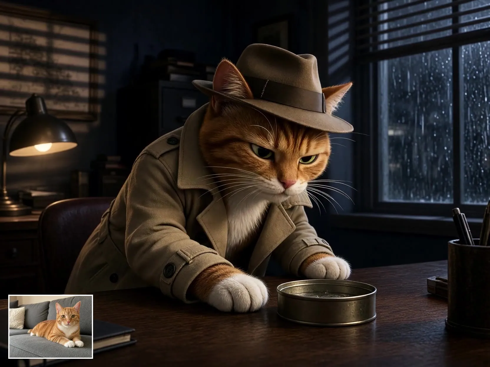 Detective cat · creative example