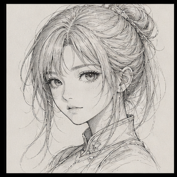 Anime sketch before conversion