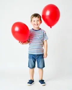 Child with balloons example