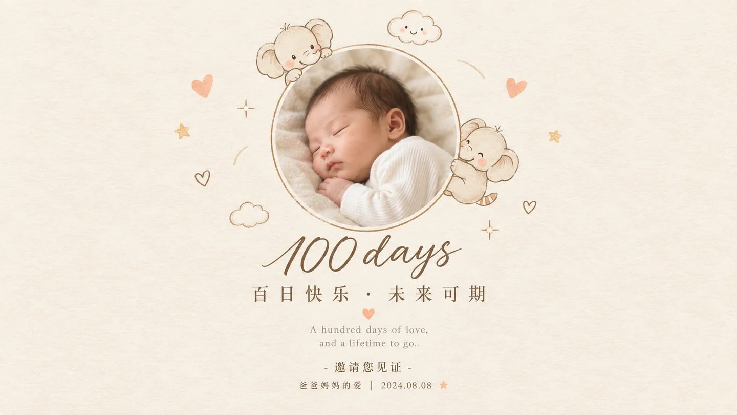 Creative example: An imagined newborn card