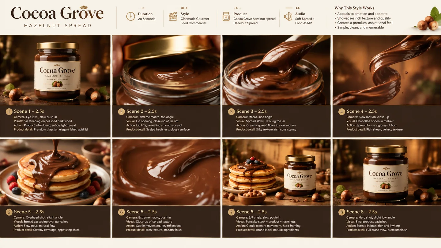 Kreatives Beispiel: Ein Vorschlag für Lebensmittelwerbung