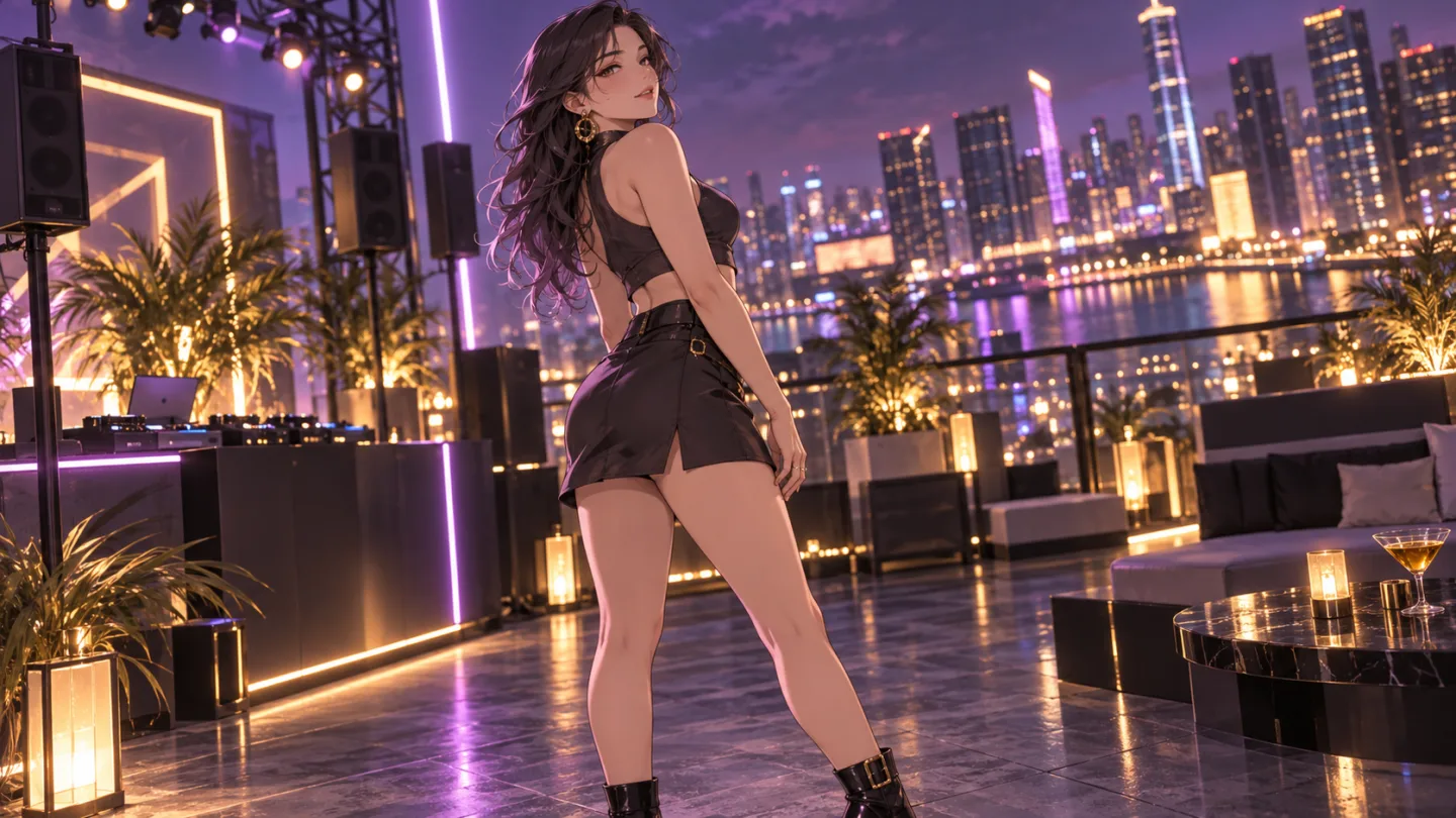 Creative example: Neon after-dark confidence
