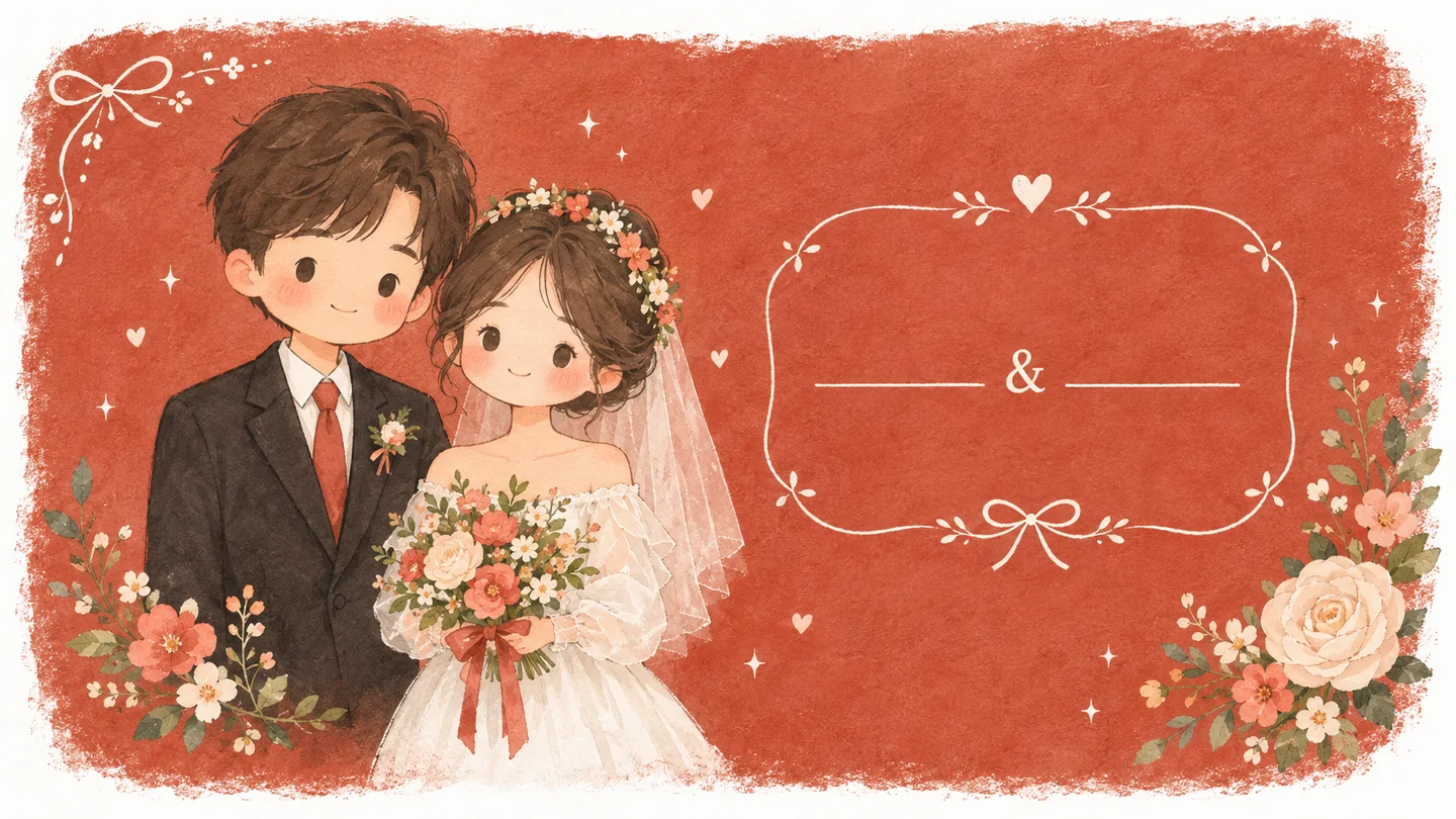 Illustratives Konzept einer Hochzeitseinladung
