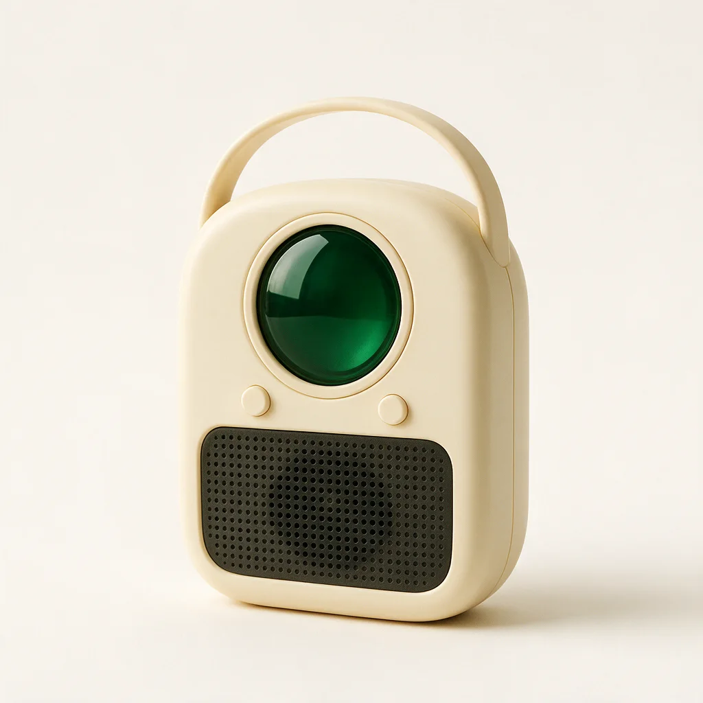 Original Pebble Radio source packshot on a warm-white studio background