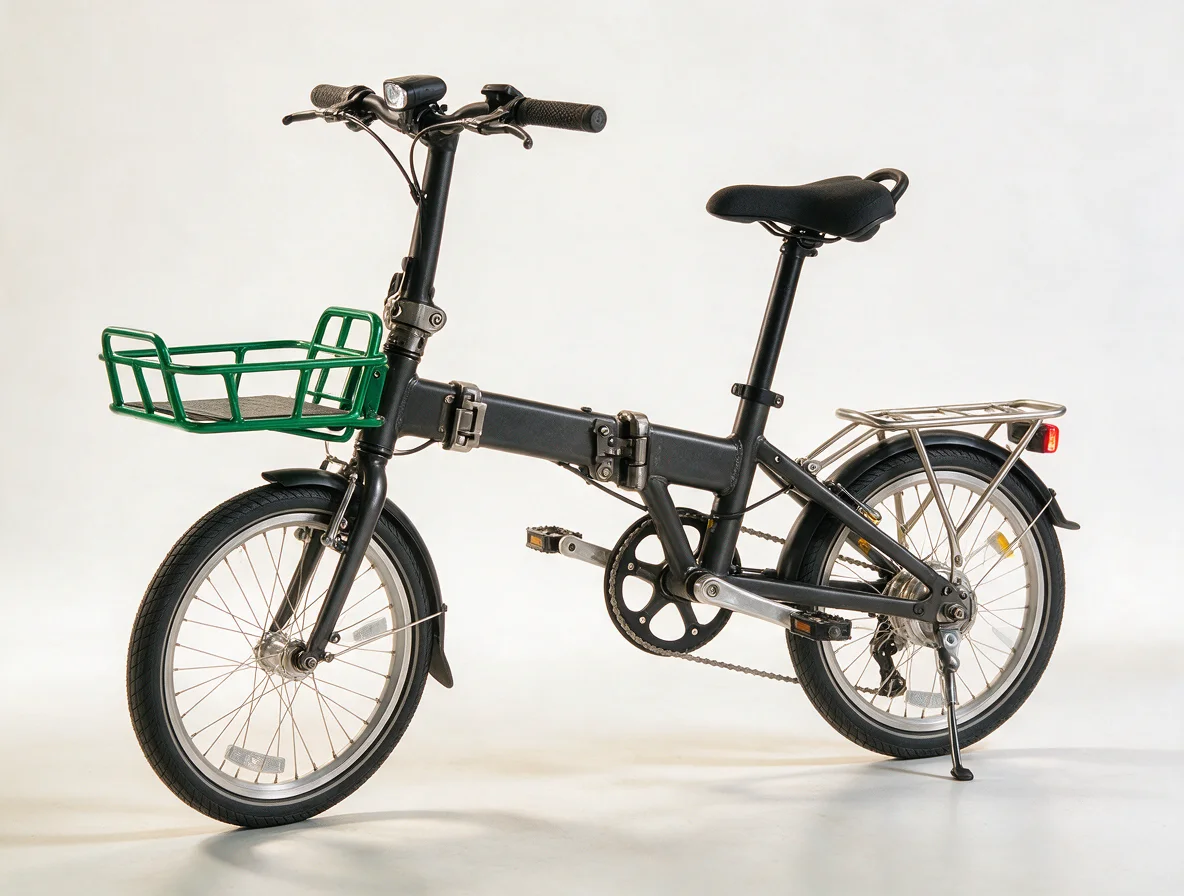 Compact folding bicycle prop reference