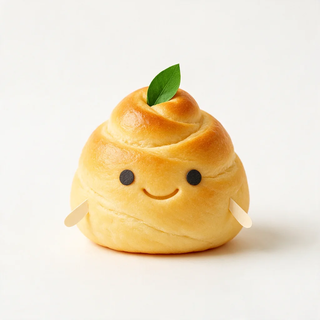 Original smiling pastry mascot reference
